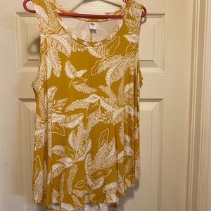 Old Navy Gold Relaxed Asymmetrical Tank Top